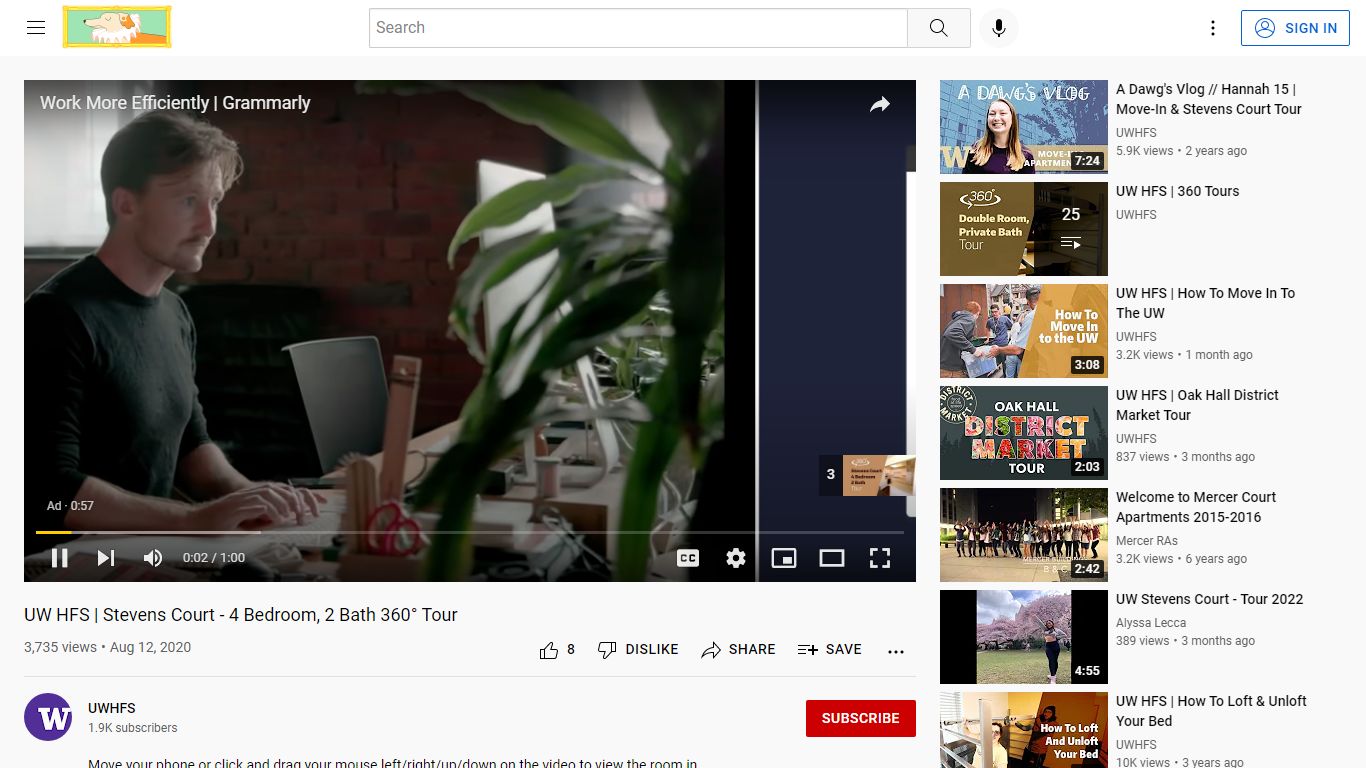 UW HFS | Stevens Court - 4 Bedroom, 2 Bath 360° Tour - YouTube